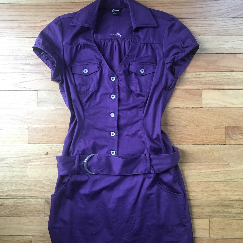 Fitted button down dress